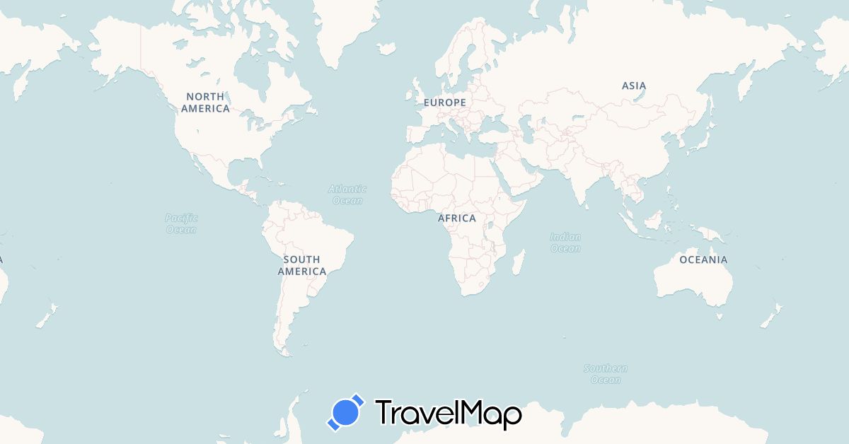 TravelMap itinerary: driving, train in Cook Islands, Chile, France, Madagascar, Papua New Guinea, Philippines, Solomon Islands, Chad, Taiwan, Vanuatu (Africa, Asia, Europe, Oceania, South America)